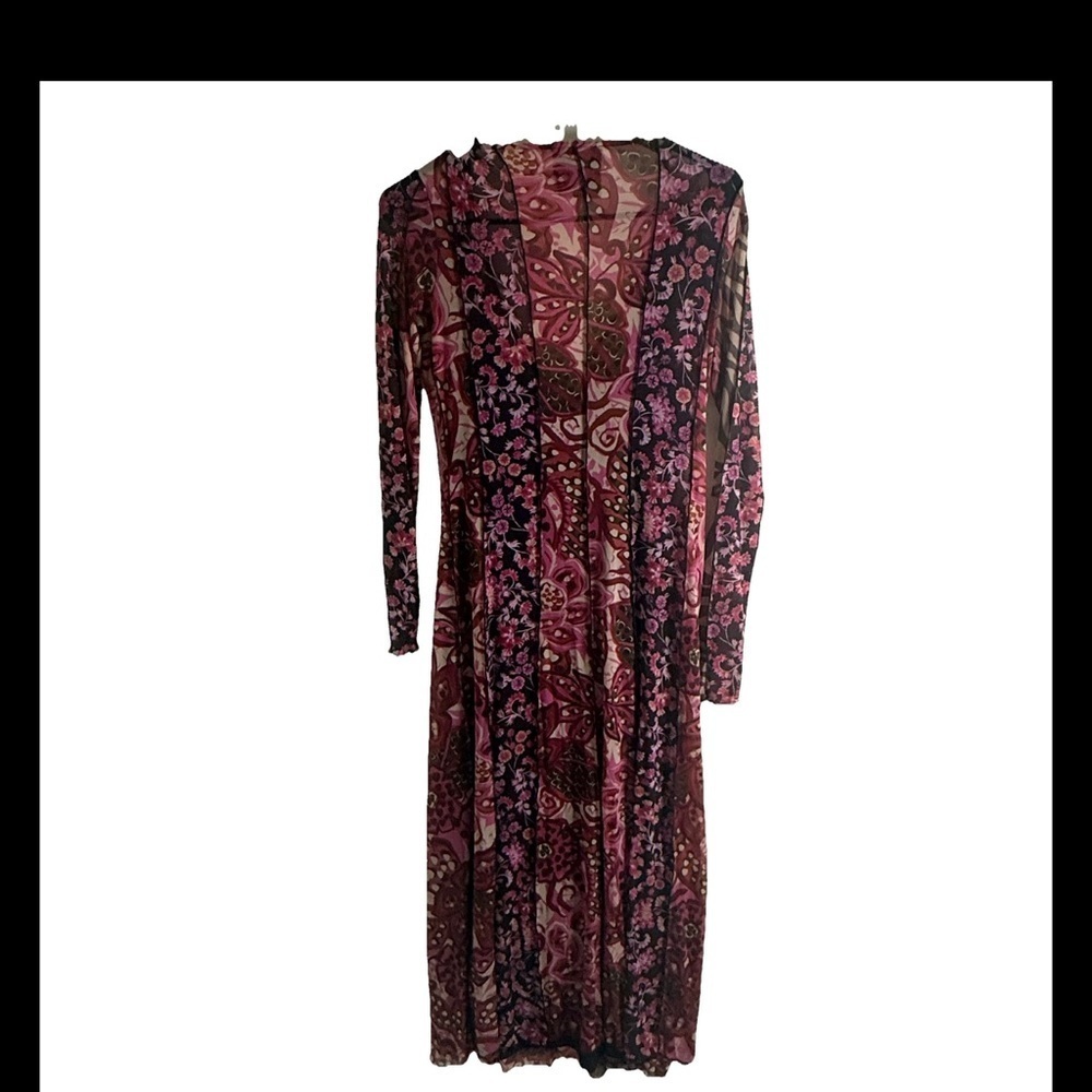 Johnny Was Agatha Mesh Paneled Midi Dress Sz. XS - Picture 8 of 14